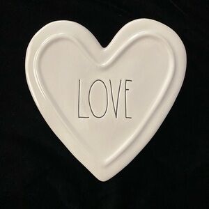 Rae Dunn Large Heart-shaped Ceramic Trinket Box